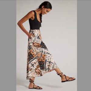 Anthropologie Sleeveless Printed Maxi Dress